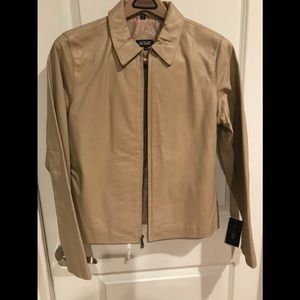 Genuine Leather camel jacket